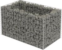 vidaXL Gabion plantenbak verhoogd 90x50x50 cm gegalvaniseerd staal