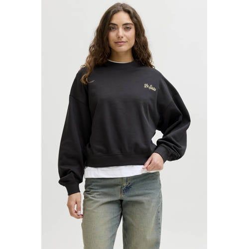 JJXX sweater met backprint zwart
