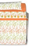 CARLA RUBINI Nudos Beddengoedset, microvezel, oranje en groen, bed DE 135 cm