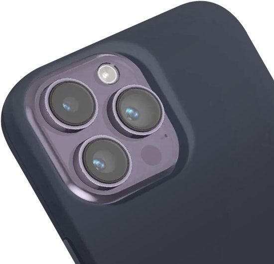 Jaym, Siliconen MagSafe Hoesje met Microvezel voor Apple iPhone 14 Pro, Blauw