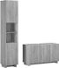 vidaXL Badkamerkast - set - 2 - st - Grijs Sonoma - Bewerkt hout