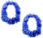 Slinger bloemen - Set van 3x stuks - blauw néon