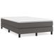 Boxspring avec matelas similicuir gris 120x200 cm