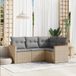 Maison Exclusive - Ensemble de meubles de jardin 4 pièces avec canapé et coussins, beige, en polyrotin