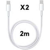 Phonillico® 2 m USB-C USB-C-kabel voor MacBook / iMac / Mac mini [LOT 2]