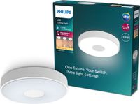Philips LED Philips Coiner Plafondlamp, LED SceneSwitch Lichttechnologie, 24W, 2800lm, Warmwit Licht: 2700K, EyeComfort, Dimbaar, IP20, Rond, Wit