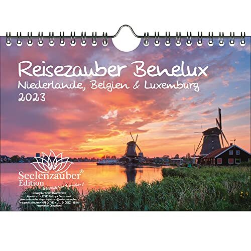 Seelenzauber Reismagie Benelux - Nederland, België en Luxemburg DIN A5 wandkalender voor 2023 -