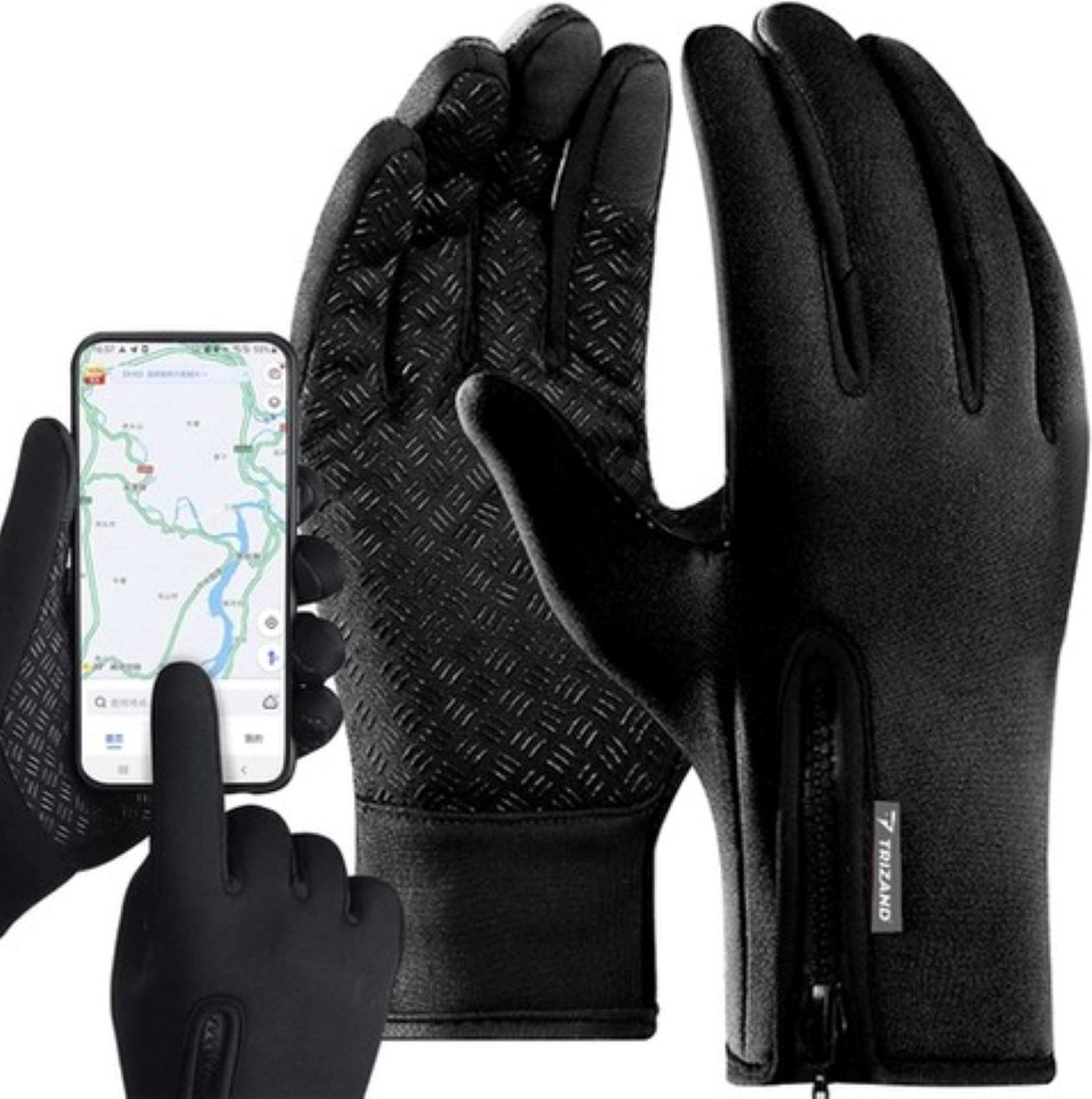 Oneiro s Luxe Winter Fietshandschoenen Met Touch Tip Gloves - Maat M