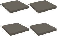 vidaXL - 4-Piece - Zitkussens - SOEST - 4 - st - 100% - Polyester - Grijs