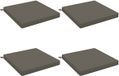 vidaXL - 4-Piece - Zitkussens - SOEST - 4 - st - 100% - Polyester - Grijs