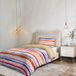 Fantasy Italian Bed Linnen dekbedovertrek, kleine dubbele, microfiber, strepen
