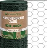 GardenGloss Kippengaas 100 cm Hoog - PVC-Gecoat Zeshoekig Gaas Grofmazig 25 mm x 45 mm