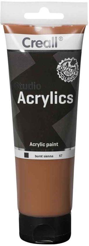 Creall Studio Acrylics - Burnt Sienna - 250ml - Acrylverf voor kunstschilders