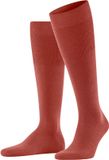 FALKE Airport lang eenkleurig wol katoen kniekousen heren rood - maat 43-44