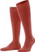 FALKE Airport lang eenkleurig wol katoen kniekousen heren rood - maat 43-44