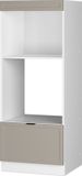 Vicco Fame-Line Armoire micro-ondes – 60 cm ouvert GrisBeige