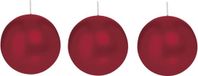 Trend Candles Bolkaars glad - 3x - bordeaux rood - 8 cm - 25 branduren