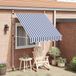 Maison Exclusive - Pare-soleil extensible, à commande manuelle, 200 cm, rayé bleu/blanc