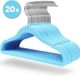 ACAZA Hangers - 20 Stuks - Bébé/Enfants - Anti Slip - Velours/Velvet - Bleu