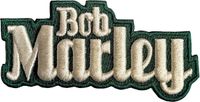 Bob Marley - Text Logo Patch - Groen/Wit