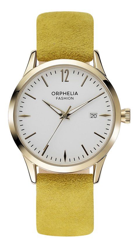 Orphelia Suede OF711821 Women's Watch - Leather - Yellow - 36 mm
