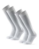 DANISH ENDURANCE Compressiekousen Dames & Heren - 21-26 mmHg - Wit - Maat 39-42 - 2 paar
