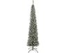 Everlands Pencil pine - smalle kunstkerstboom met sneeuw groen, wit 2,4m x 70cm