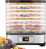 400 W droogautomaat met temperatuurregelaar, BPA-vrije dehydrator voor levensmiddelen, vlees, groenten en fruit, 8 etages