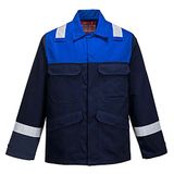 Portwest FR55 Bizflame Plus Jas Hoge Zichtbaarheid Reflecterend Lassen | Marineblauw/Koningsblauw, 3XL