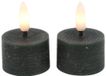 Countryfield LED theelicht rustiek vert 4cm set van 2 decoratief.