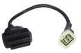 SIXTOL Mechanische kabel 10 - 6-polige OBD-II reductie compatibel met KTM motorfietsen, diagnostische adapter, motordiagnose, werkplaatsaccessoires, flexibel, robuust