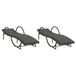 VidaXL Lounge Tuinstoel Gecapitonneerde Zitting Polyrattan Staal Grijs (2 stuks)