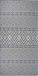 vidaXL Buitenkleed met patroon platgeweven 100x200 cm blauw
