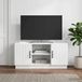 Maison Exclusive Meuble TV exclusif - Dimensions : 102 x 34,5 x 47 cm. Finition : blanc brillant. Matériau : panneaux de particules