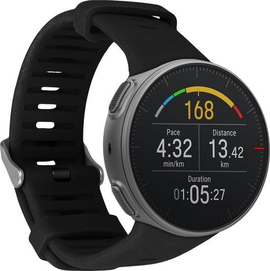 kwmobile horlogebandje geschikt voor Polar Vantage V polsband - Smartwatch bandje van TPU - Activity tracker horloge band in zwart