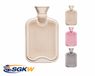 Merkloos / Sans marque Koopman International B.V. Kruik - Waterzak - Warmwaterkruik van natuurlijk rubber. 2 ltr. Set van 3 stuks: lichtgrijs, beige en roze