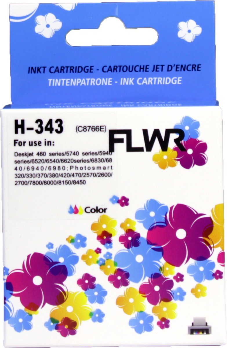 FLWR - Inktcartridge / 343 / Kleur - gesschikt voor HP