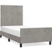 Maison Exclusive - Cadre de lit sans matelas gris clair 100x200 cm velours