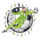 Iconic Puzzles - Manchester City, Gianluigi Donnarumma, officiële houten puzzel met licentie, cadeau voor volwassenen en kinderen, maat M, 270 stuks