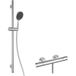 Kielle Oudee - Set de douche avec mitigeur thermostatique, barre, flexible et pommeau de douche, chrome 20602snt60
