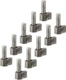 Alberts 852337 plaatduim | om vast te lassen | staal | doornmaat Ø16 mm | afmetingen 30 x 68 mm | Set van 10