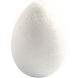 Creativ 100263 piepschuim eieren, H: 10 cm, 5 stuks, wit