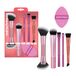 Real Techniques Big Blends Borstel + Dubbelzijdige Puff, 6-delige set voor poeder, crème & vloeibare make-up, precisie tools voor contour, blending & finish, veganistisch & diervriendelijk