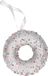 Decoris Kaemingk B.V. 1x Kersthangers figuurtjes donut met kraaltjes 10 cm - Donut thema kerstboomhangers