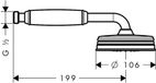 Hansgrohe AXOR Montreux handdouche 100 1jet Classic, roestvrij staal