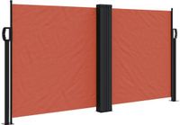 vidaXL Windscherm uittrekbaar 120x1200 cm terracottakleurig