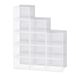 Ochama Lot de 12 boîtes de rangement empilables pour baskets, boîtes de rangement transparentes en plastique pour chaussures pour placard, blanc