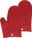Secret de Gourmet Siliconen ovenwant/ovenhandschoen - 2x - rood - 15 x 21 cm - Pannenlap