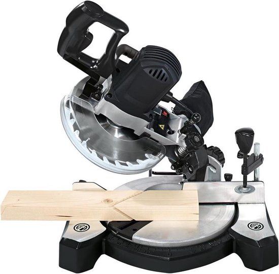 Scheppach Scie à Onglet HM80L | 1500W | Compacte, idéal pour les petits ateliers | Lame 210mm/24 dents | Largeur de coupe jusqu'à 120mm | Laser de précision