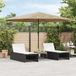 Maison Exclusive Parasol avec mât en acier, marron, 388x388x248 cm